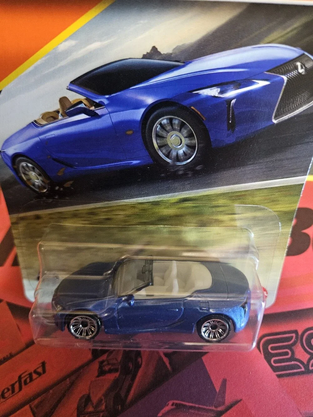 Matchbox Blue Lexus LC 500 Convertible Sports Car